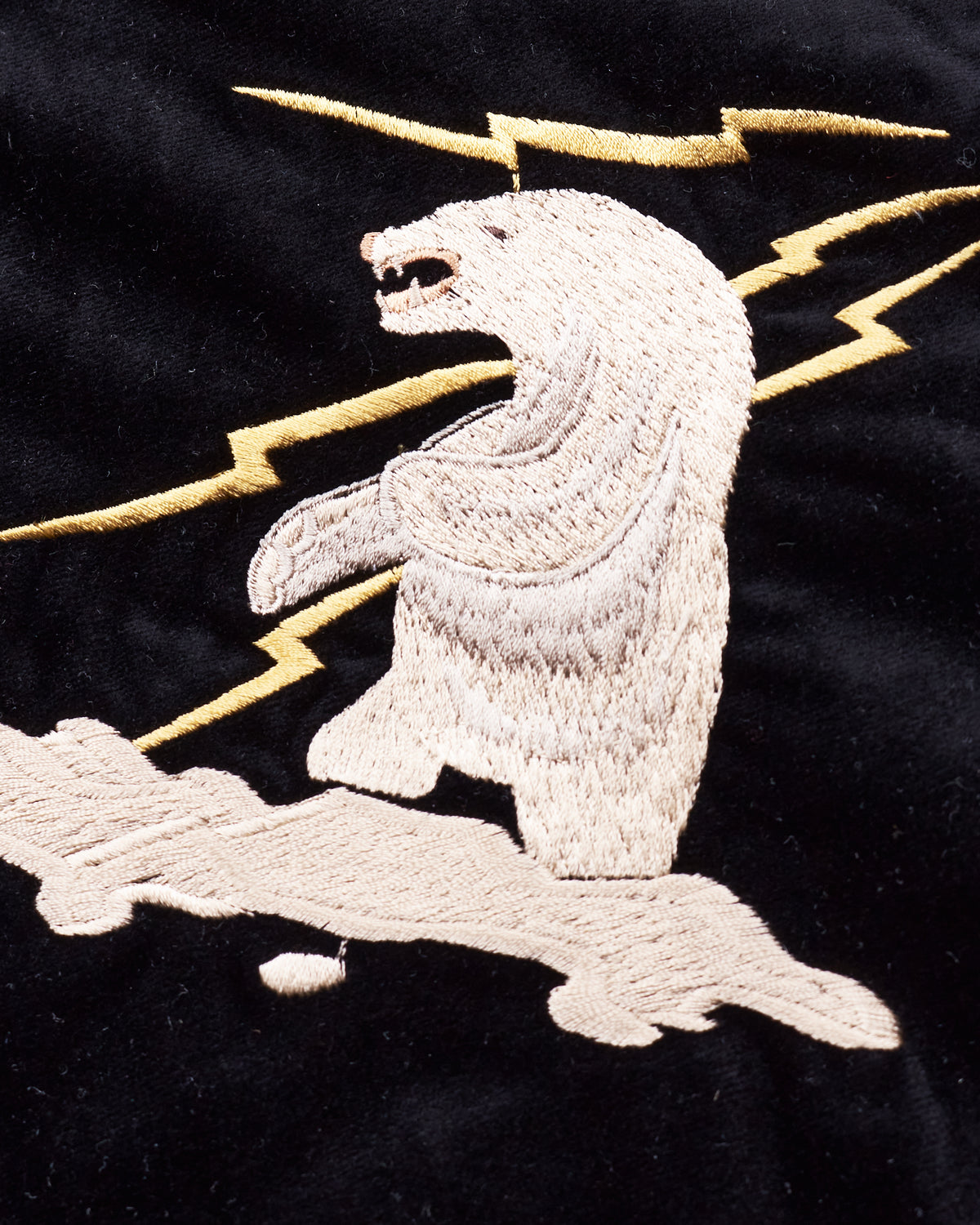 Tailor Toyo Souvenir "Sukajan" Velveteen Jacket Polar Bear x Alaska Map