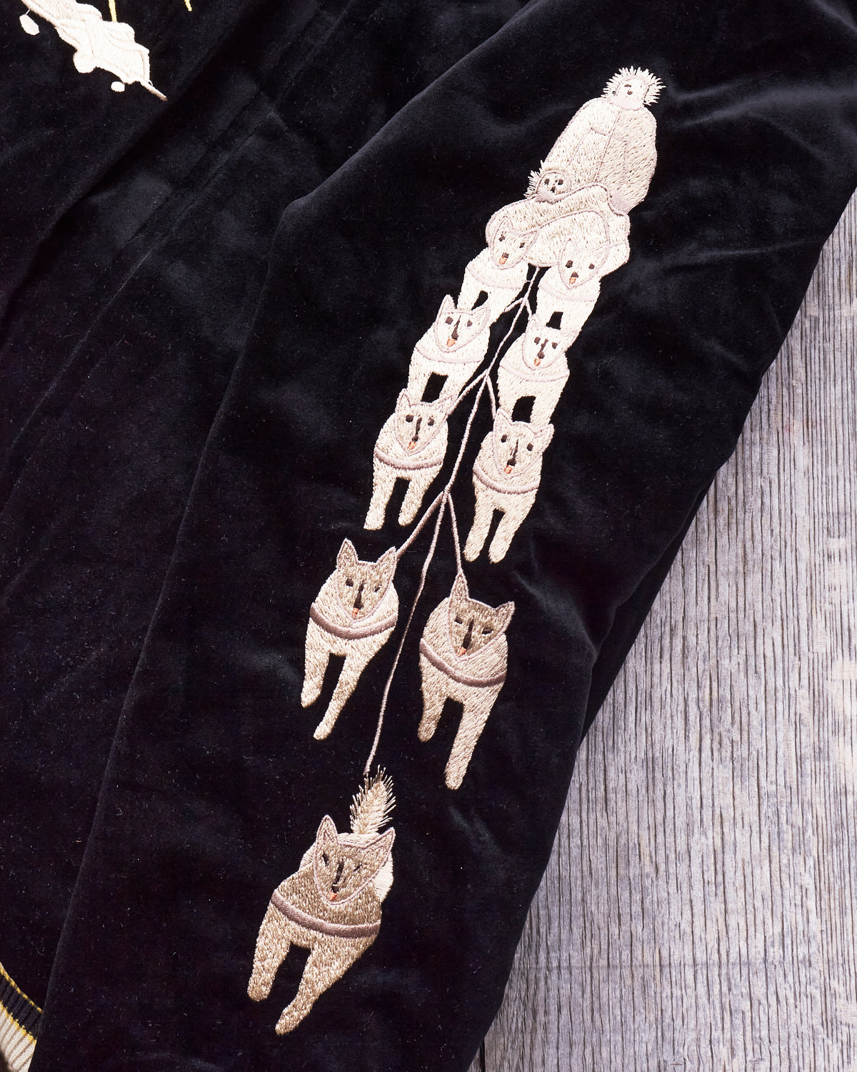 Tailor Toyo Souvenir "Sukajan" Velveteen Jacket Polar Bear x Alaska Map
