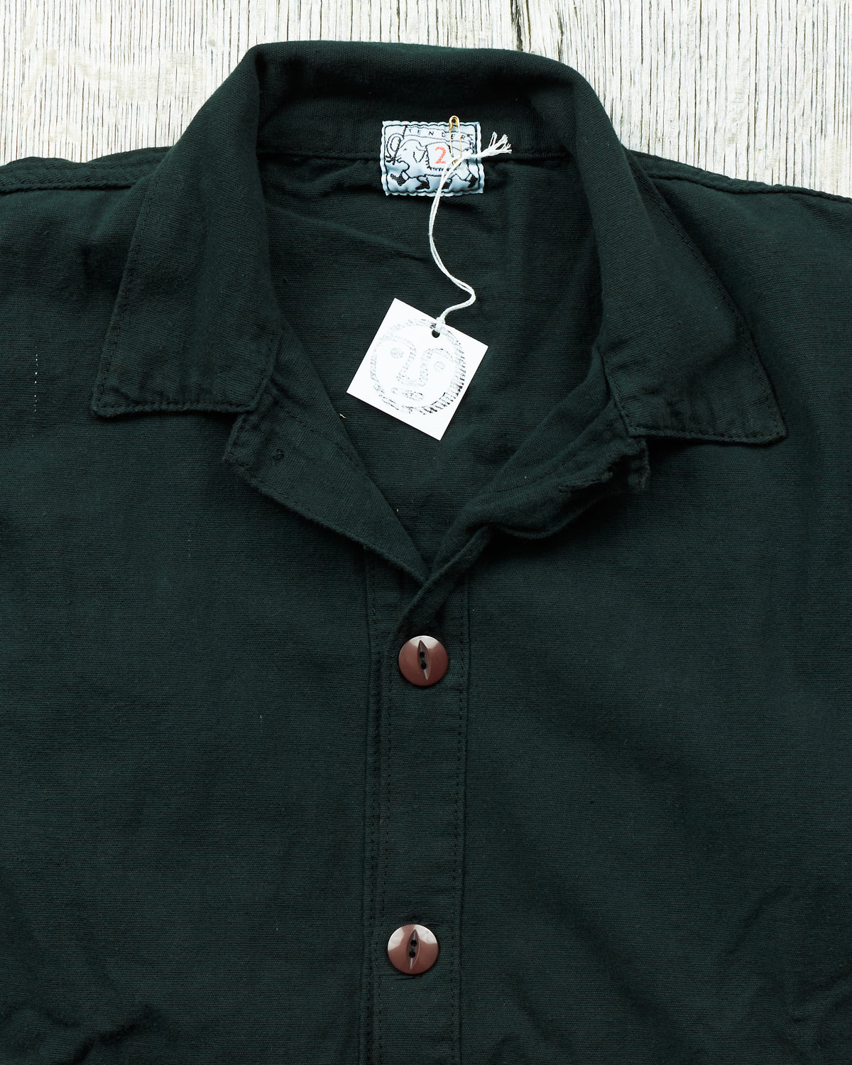 Tender 452 Bridge Pocket Square Tail Shirt Hadal Green