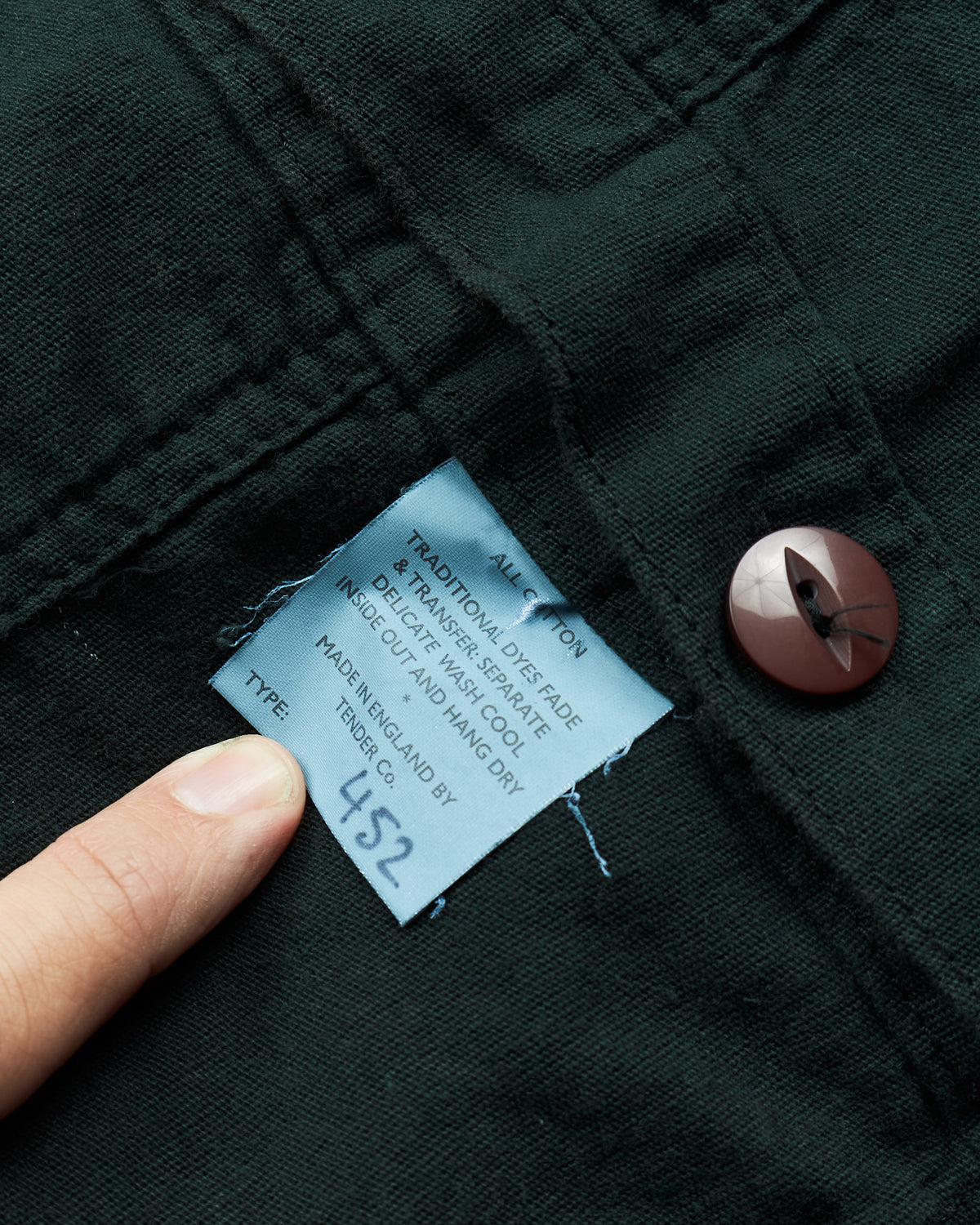 Tender 452 Bridge Pocket Square Tail Shirt Hadal Green