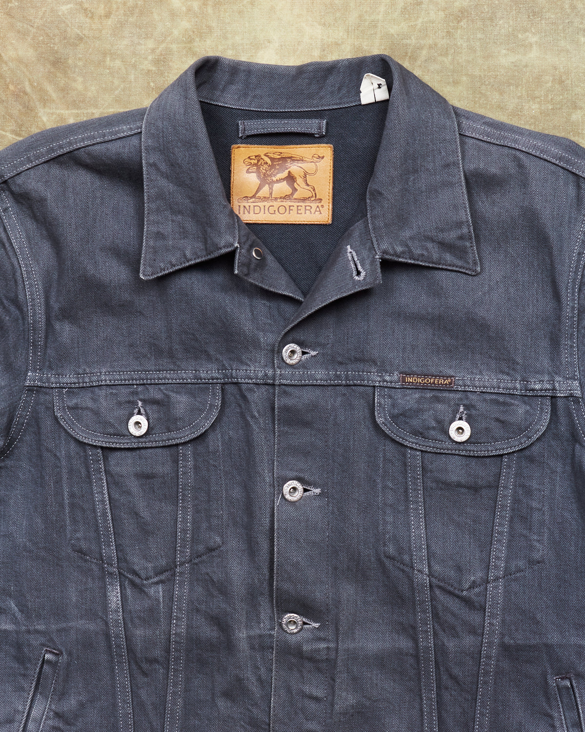 Second Hand Indigofera Banks Jeans Jacket Powderville Gray Size L