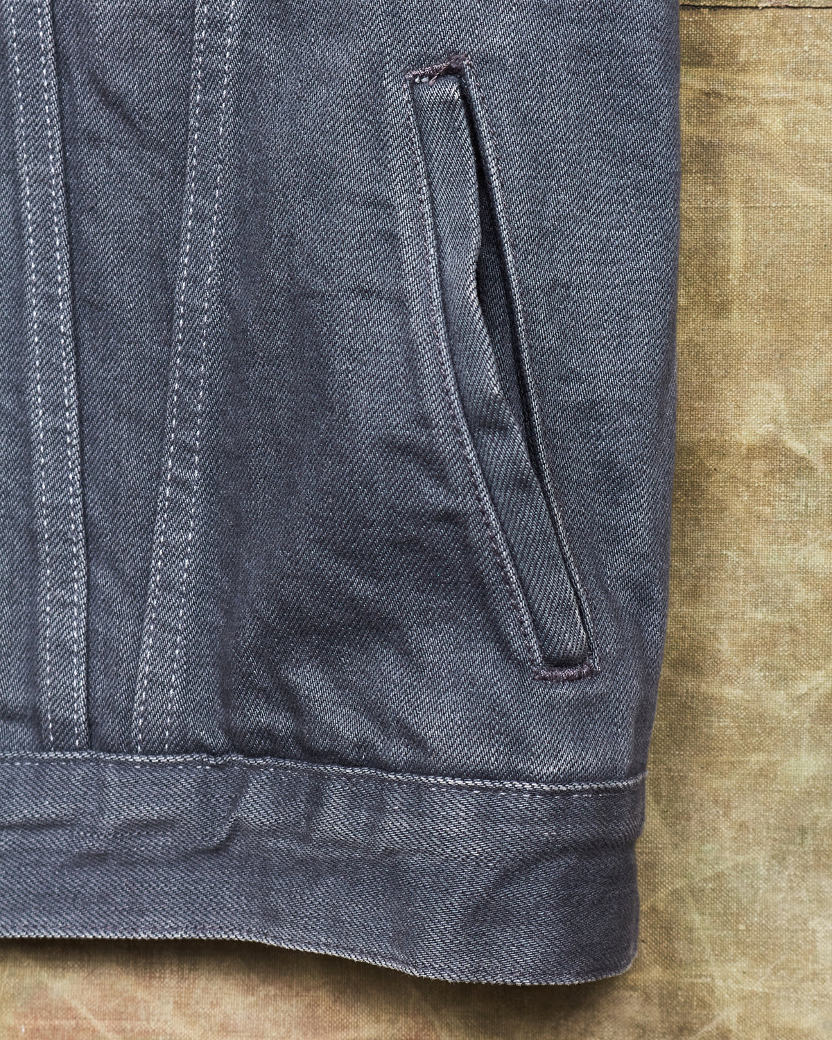 Second Hand Indigofera Banks Jeans Jacket Powderville Gray Size L