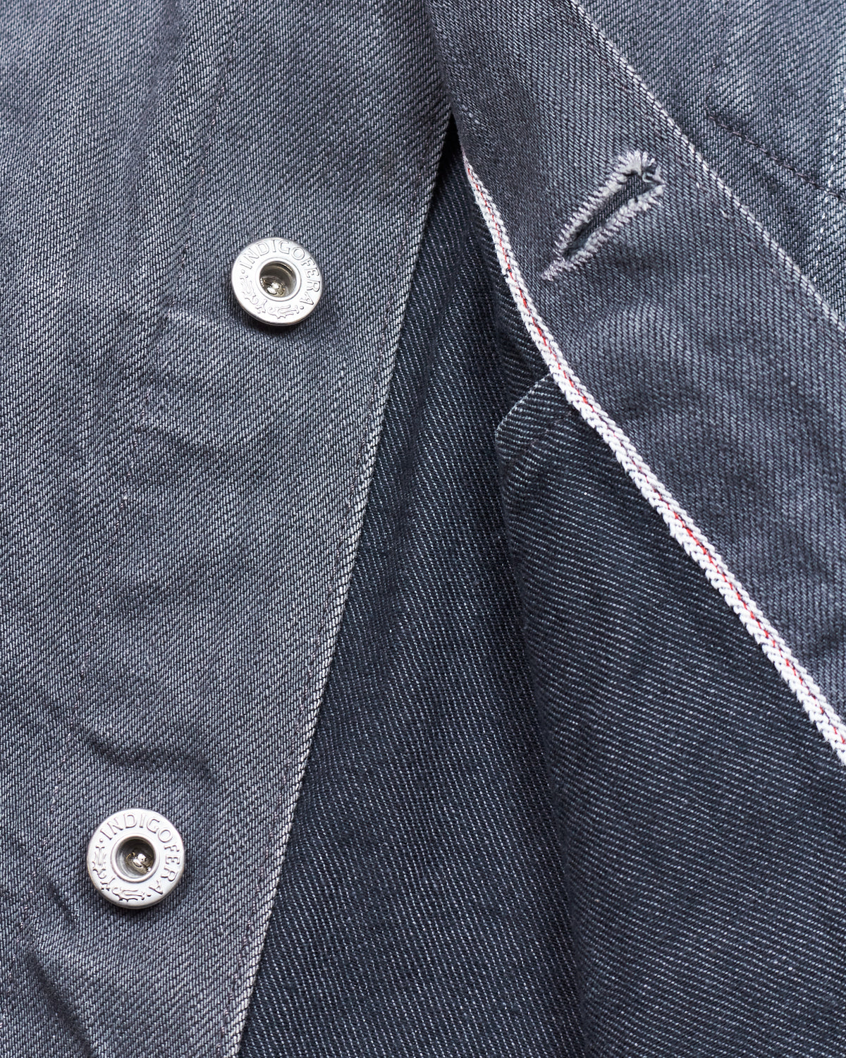 Second Hand Indigofera Banks Jeans Jacket Powderville Gray Size L