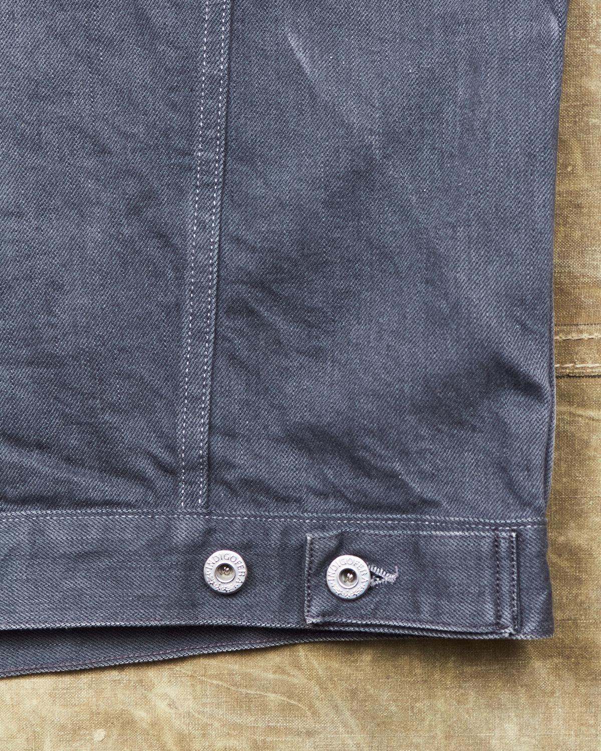 Second Hand Indigofera Banks Jeans Jacket Powderville Gray Size L