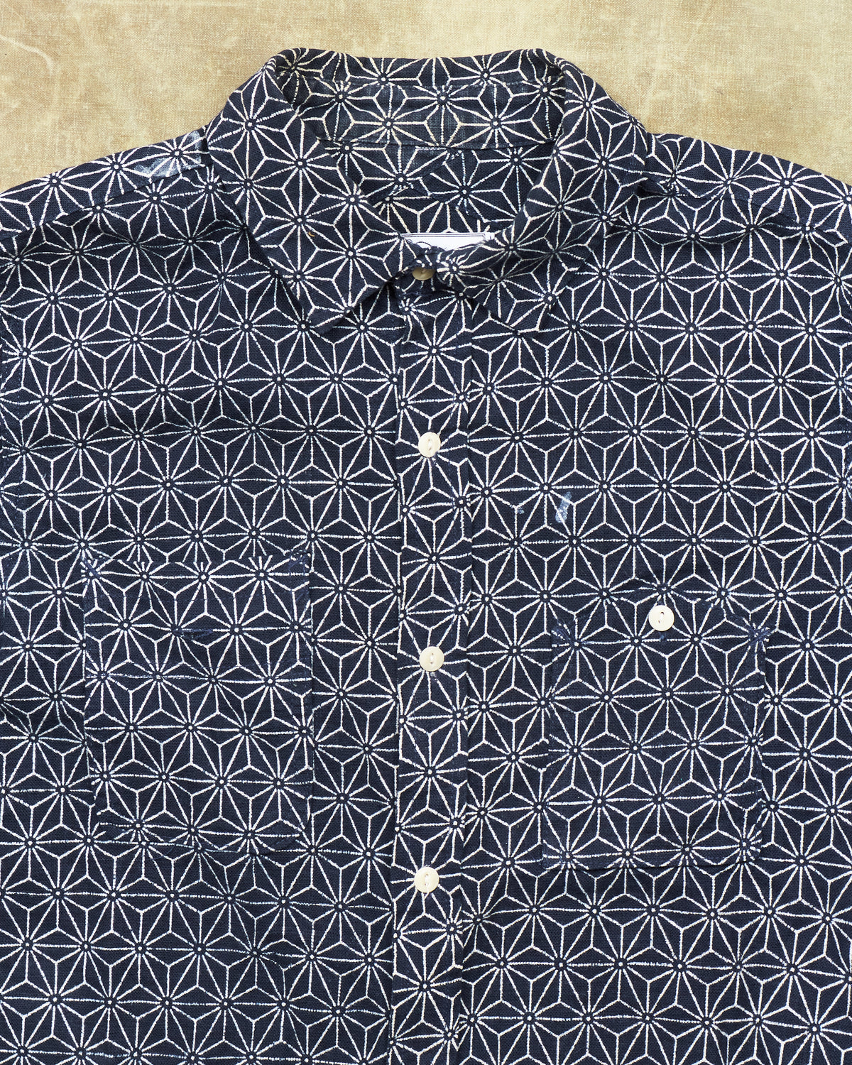 Second Hand 3sixteen Indigo Asanoha Pattern Shirt Size M