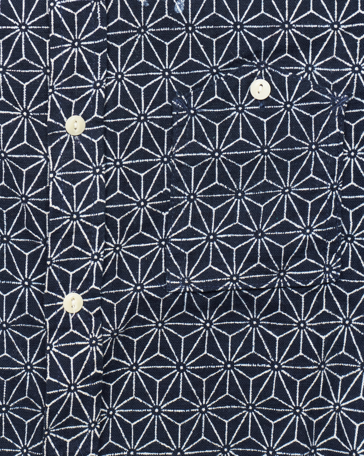 Second Hand 3sixteen Indigo Asanoha Pattern Shirt Size M