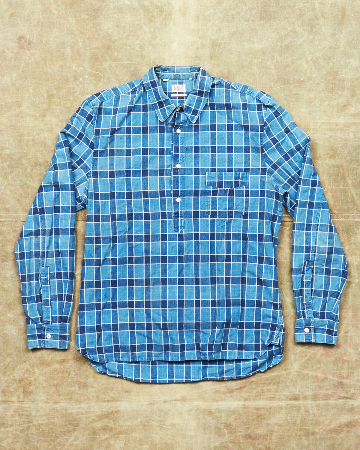 Second Hand Levi's Vintage Clothing Indigo Dyed Checked Shirt Size M