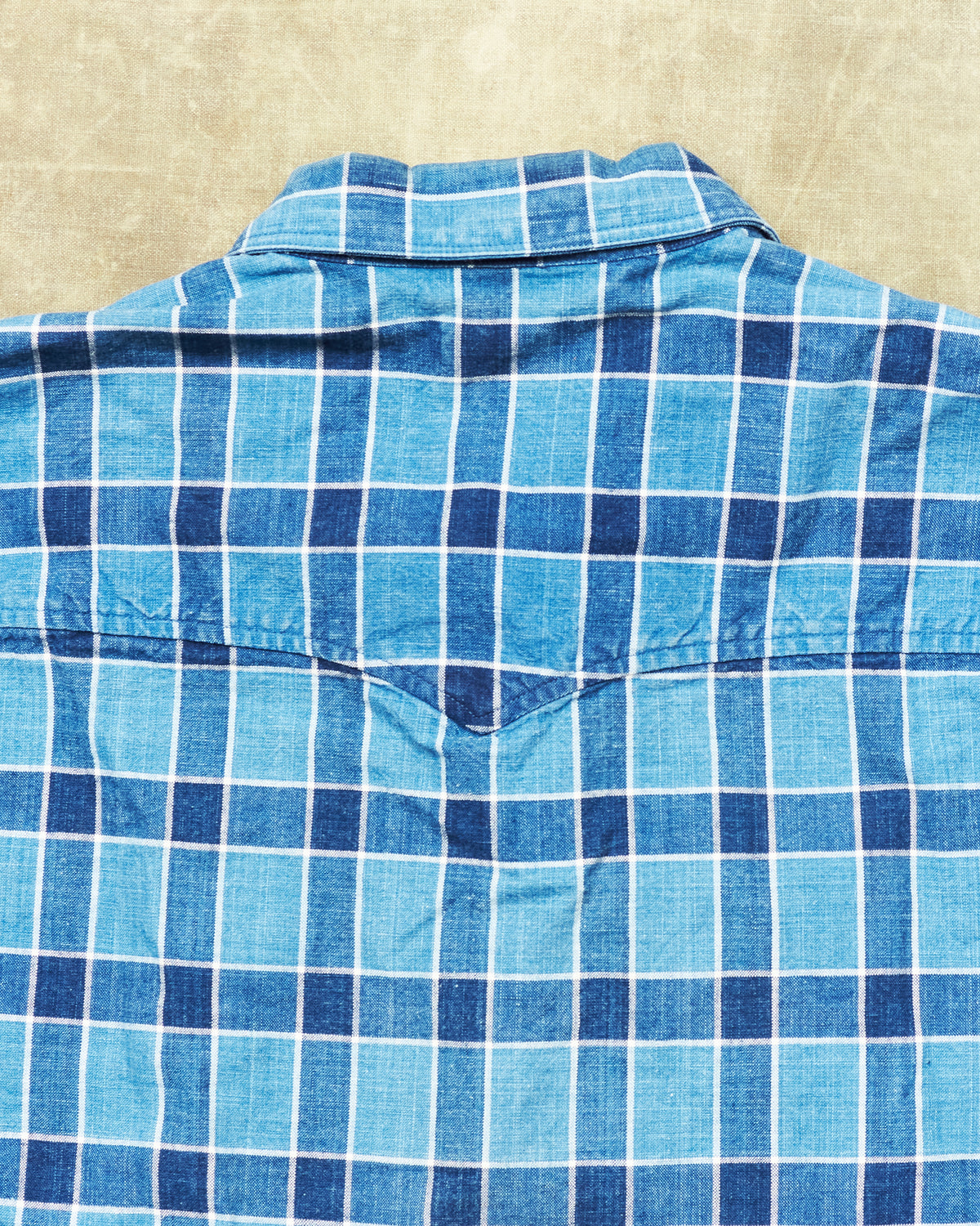 Second Hand Levi's Vintage Clothing Indigo Dyed Checked Shirt Size M