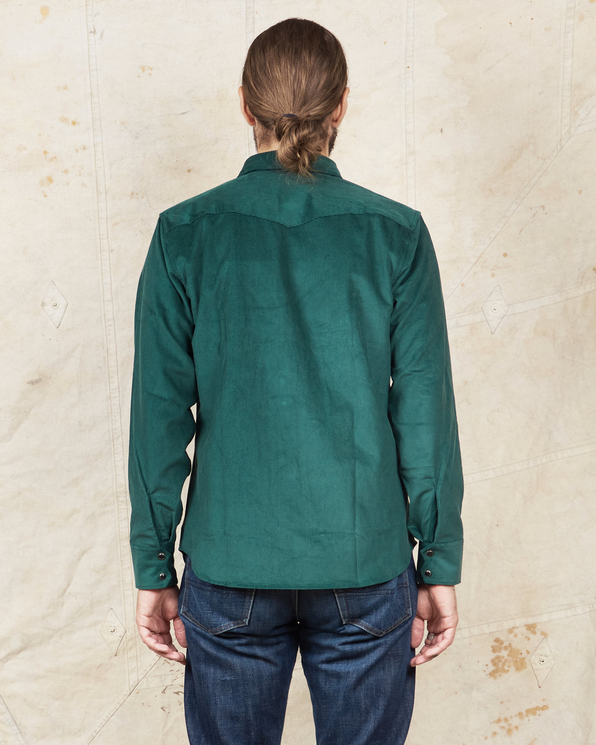 Indigofera Dollard Shirt Cotton Green Corduroy