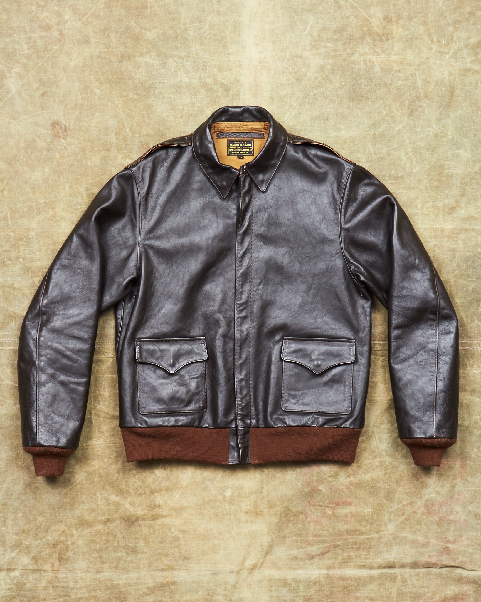 Second Hand Real McCoy's Mfg. Co. Type A-2 (Model 220) Seal Brown