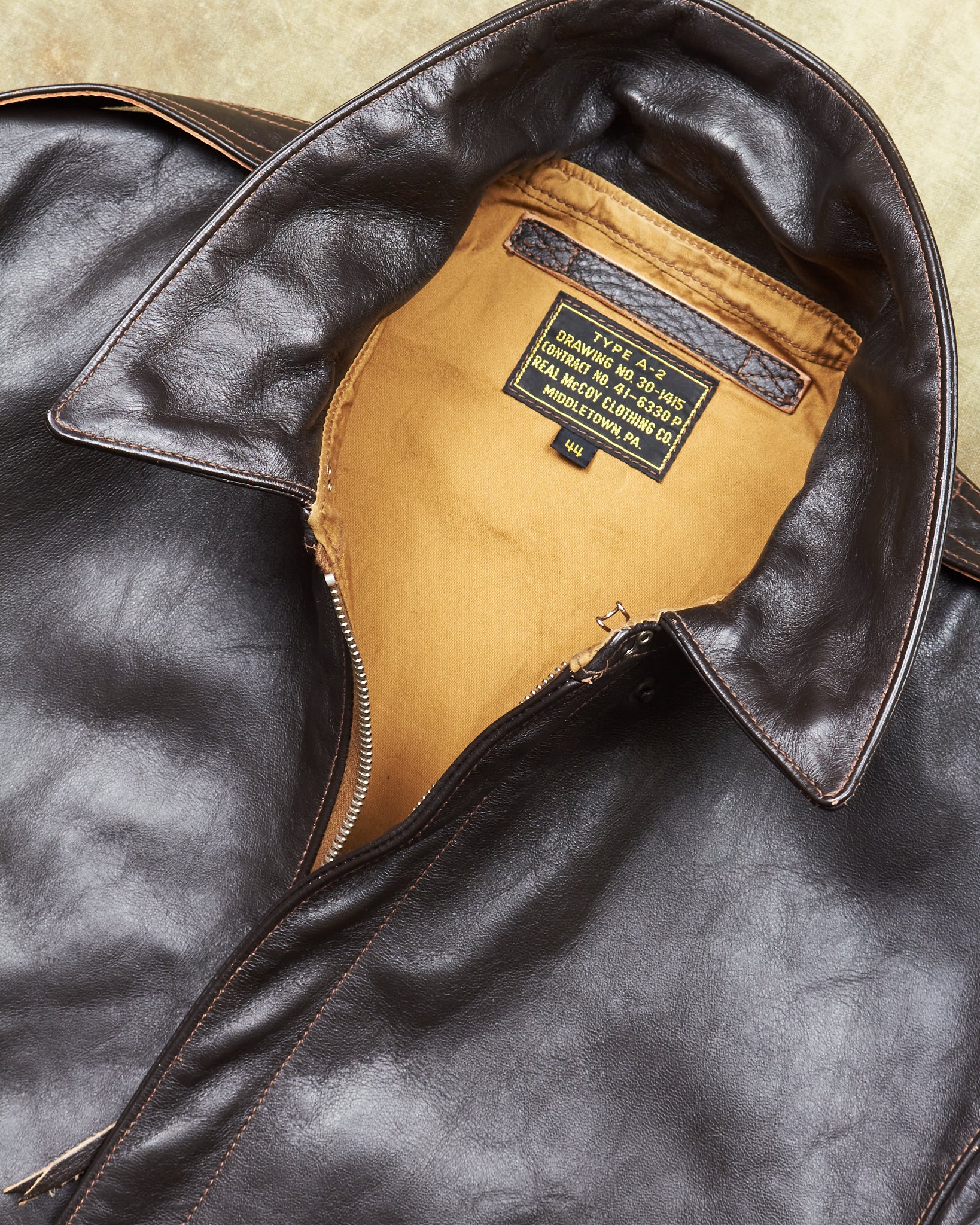 Second Hand Real McCoy's Mfg. Co. Type A-2 (Model 220) Seal Brown