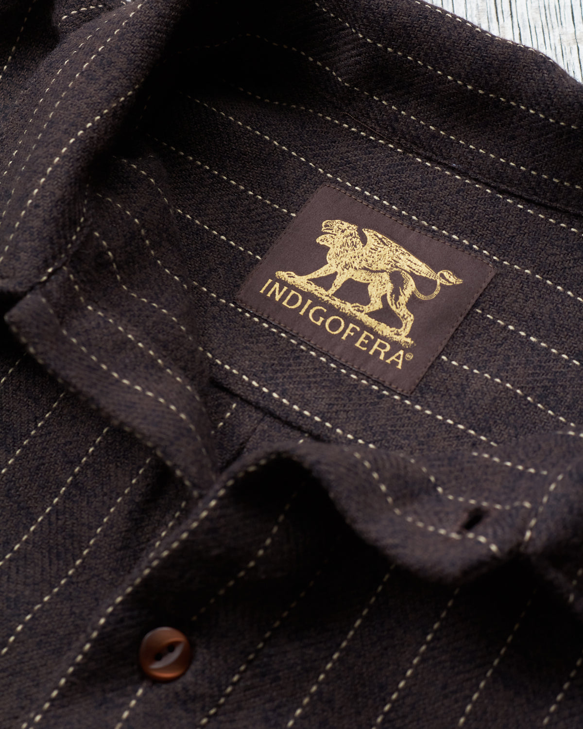 Indigofera Webster Shirt Brown / White