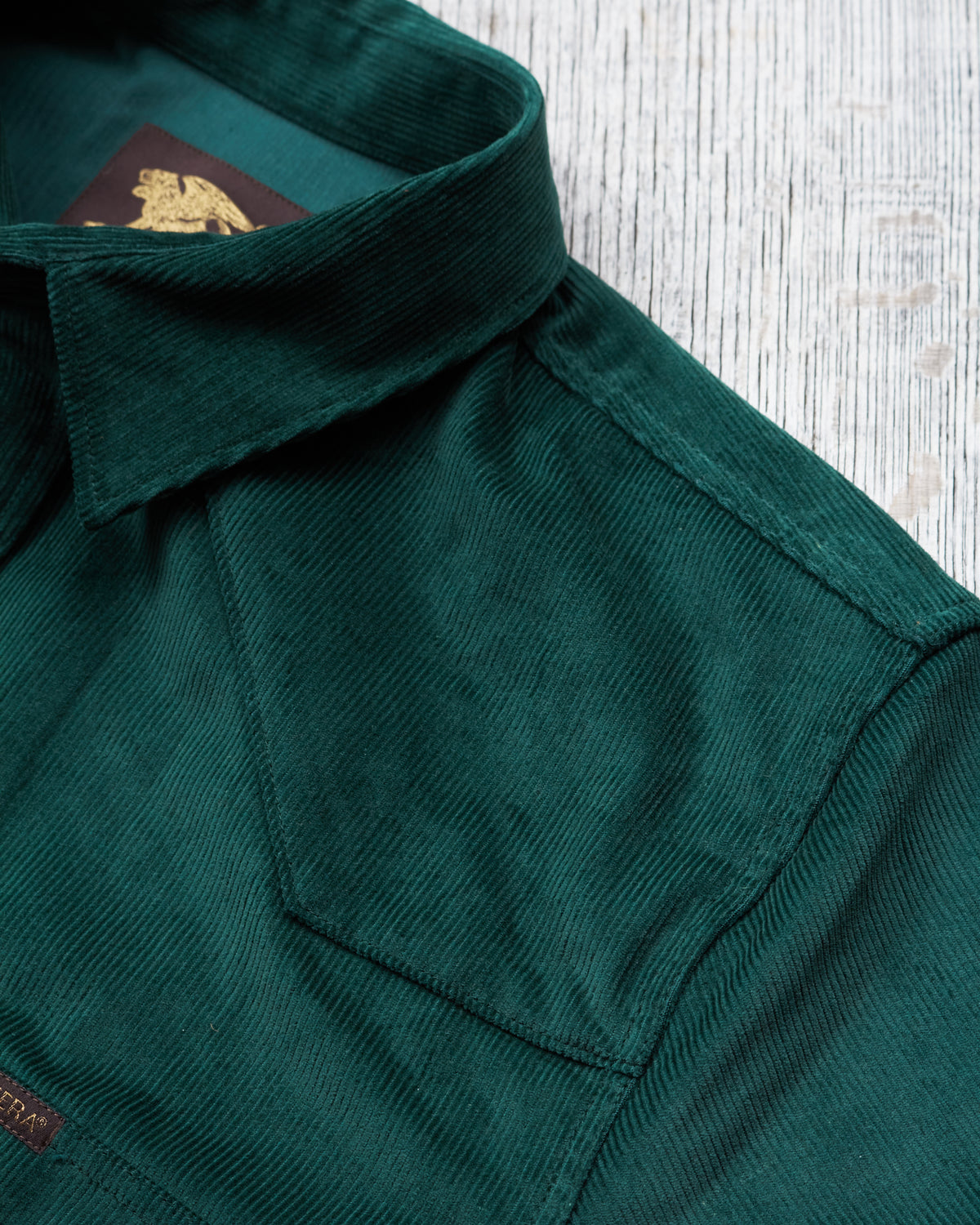 Indigofera Dollard Shirt Cotton Green Corduroy