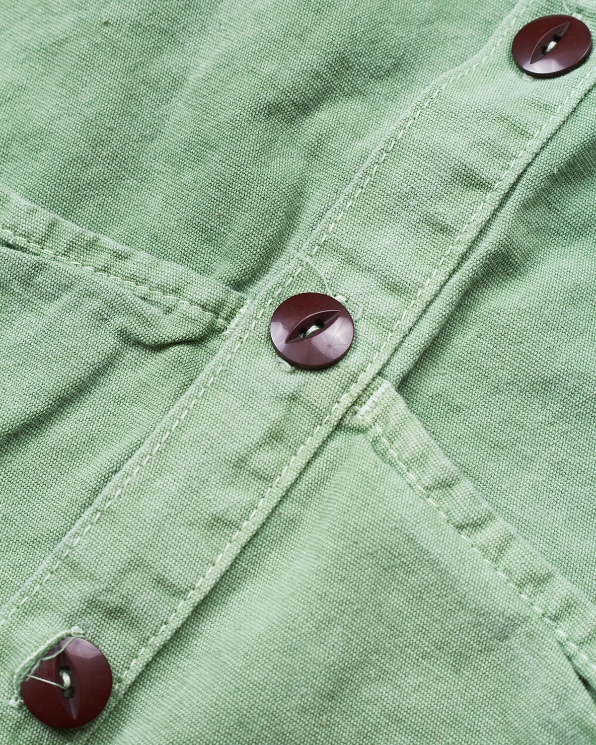 Tender 452 Bridge Pocket Square Tail Shirt Chlorophyll Dyed