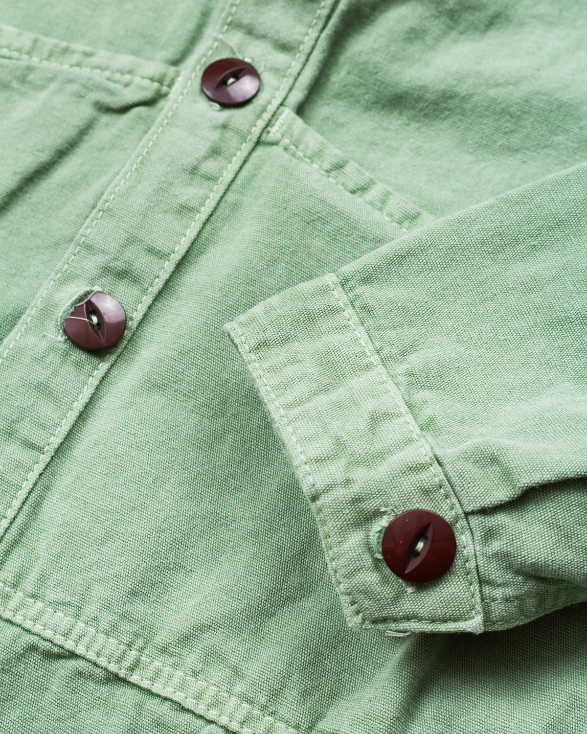Tender 452 Bridge Pocket Square Tail Shirt Chlorophyll Dyed