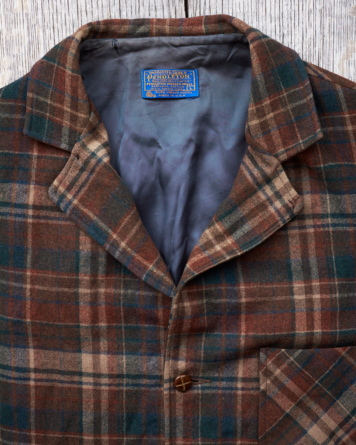 Vintage Pendleton Plaid Blazer Wool Sportcoat