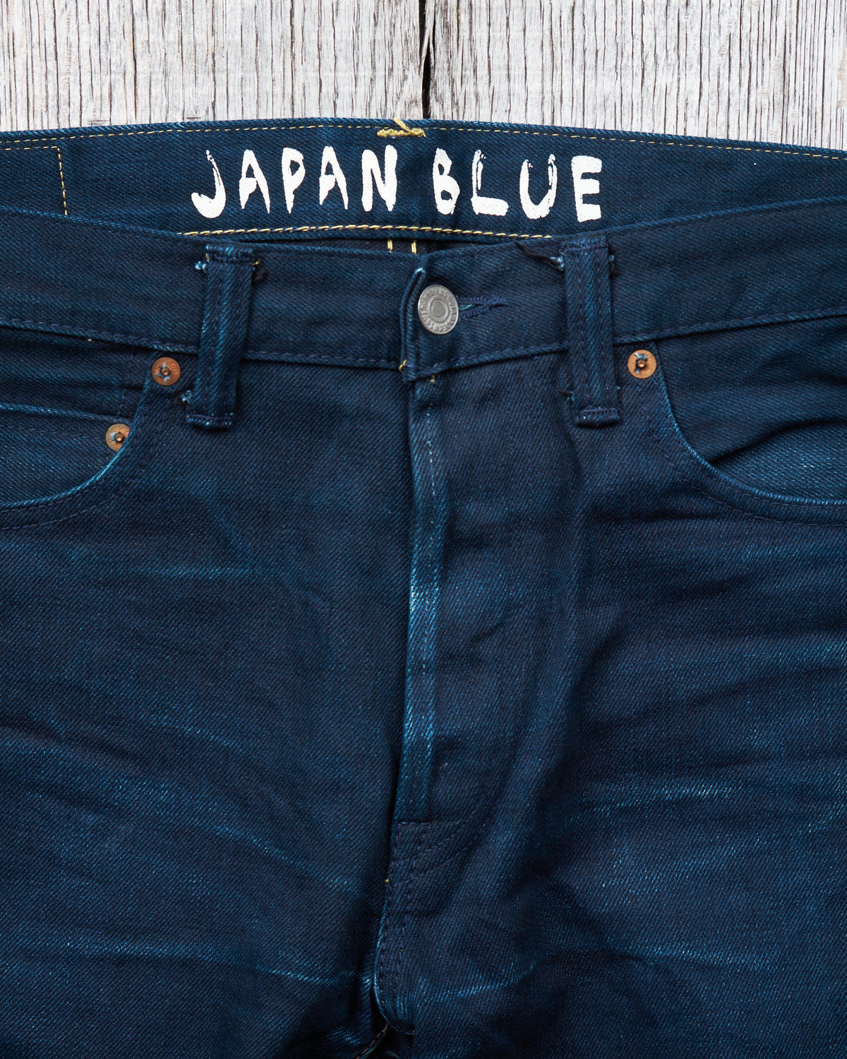 Second Hand Momotaro Deep Dark Blue Slim Straight Cotton Denim W32