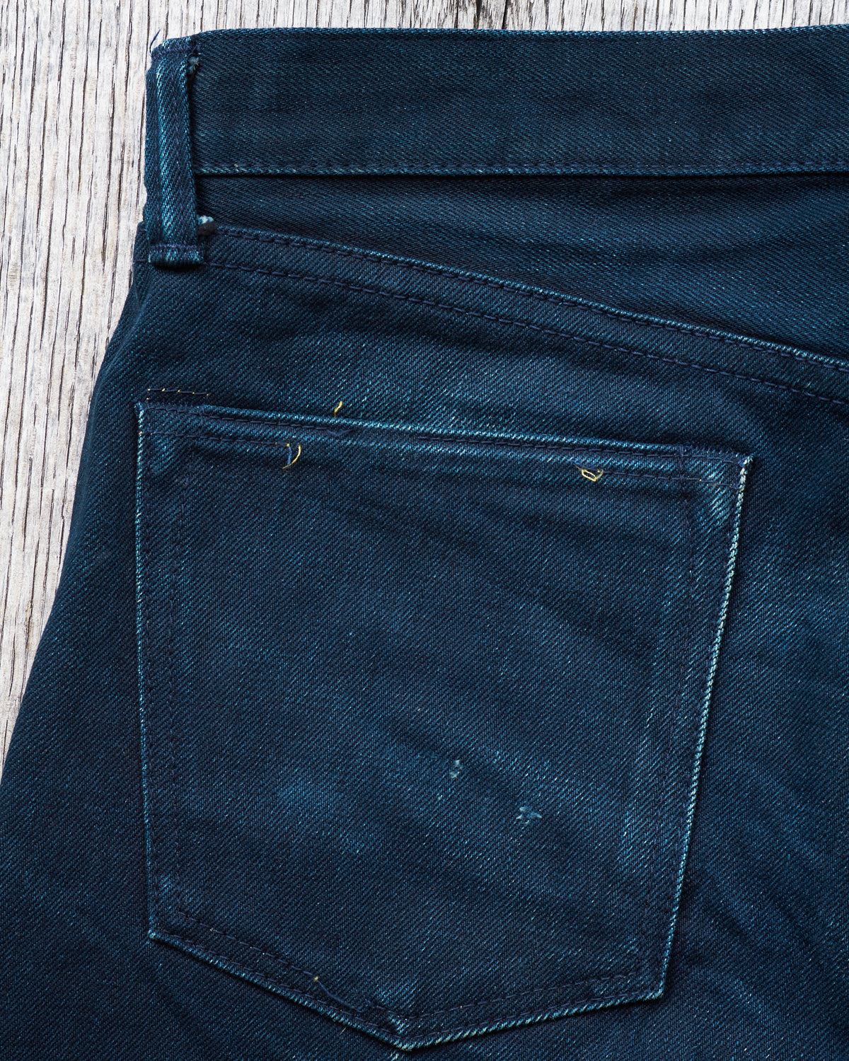 Second Hand Momotaro Deep Dark Blue Slim Straight Cotton Denim W32