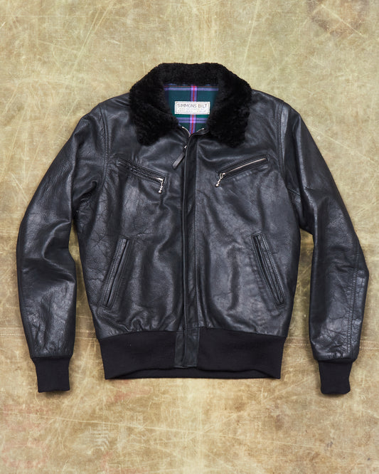 Second Hand Simmons Bilt Goodwin Horsehide Leather Jacket Size 42