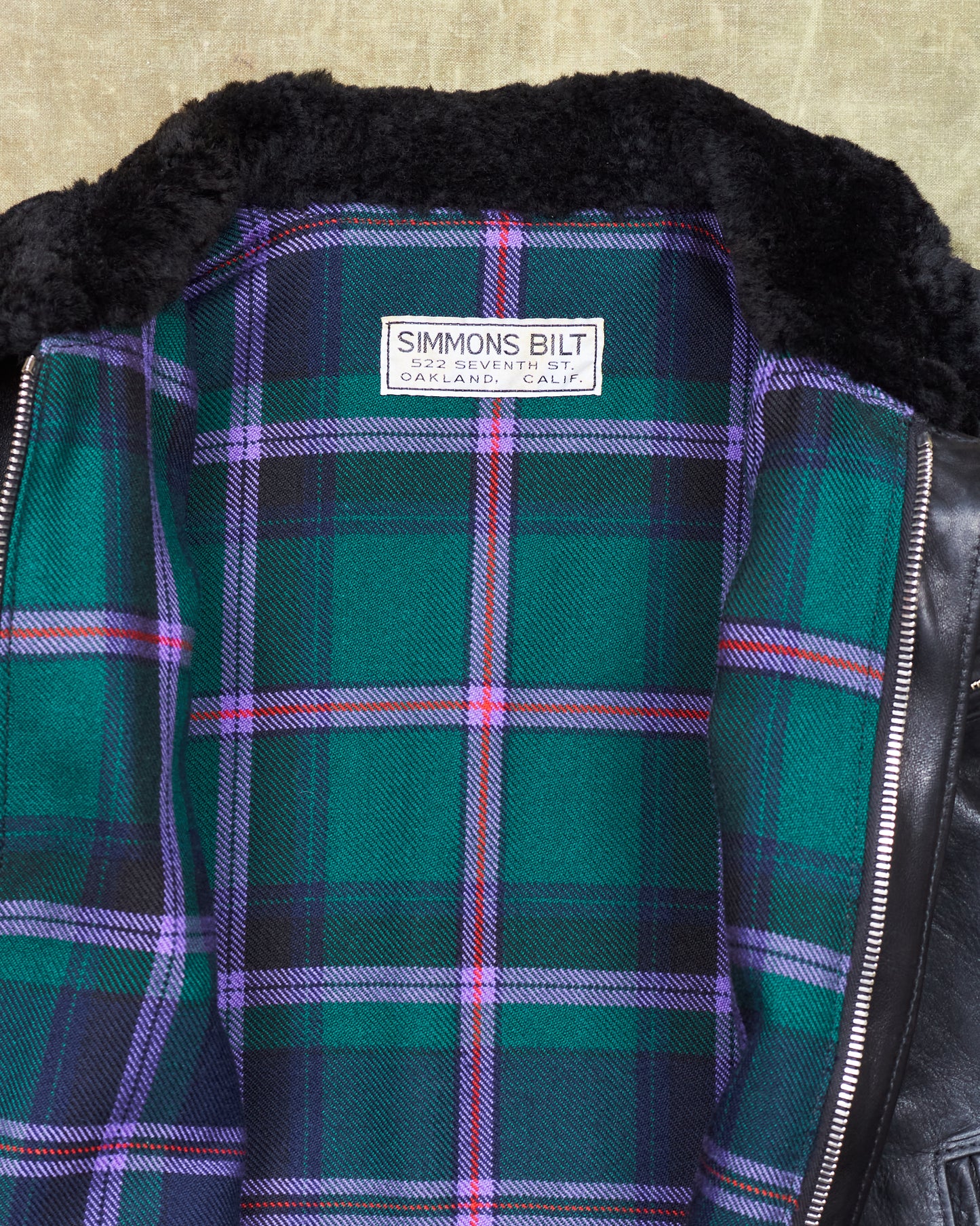 Second Hand Simmons Bilt Goodwin Horsehide Leather Jacket Size 42