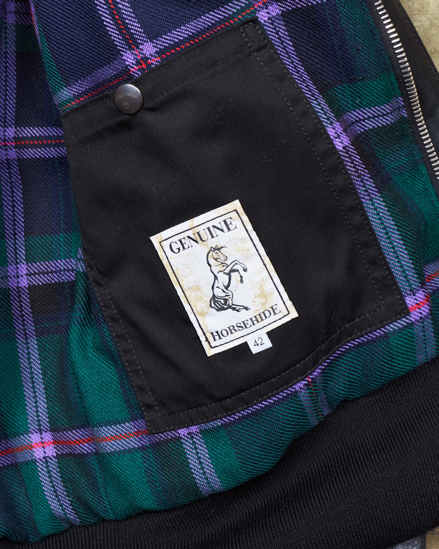 Second Hand Simmons Bilt Goodwin Horsehide Leather Jacket Size 42