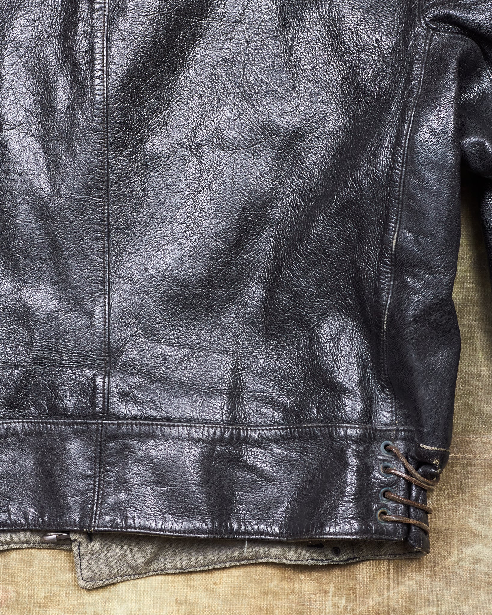 Vintage Swedish Army Dispatch Riders Leather Jacket
