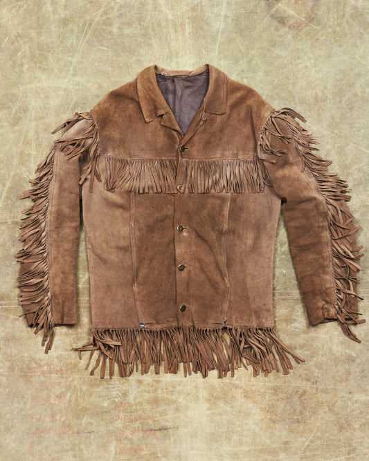 Vintage Jofama AB Suede Fringe Jacket Size EU 48