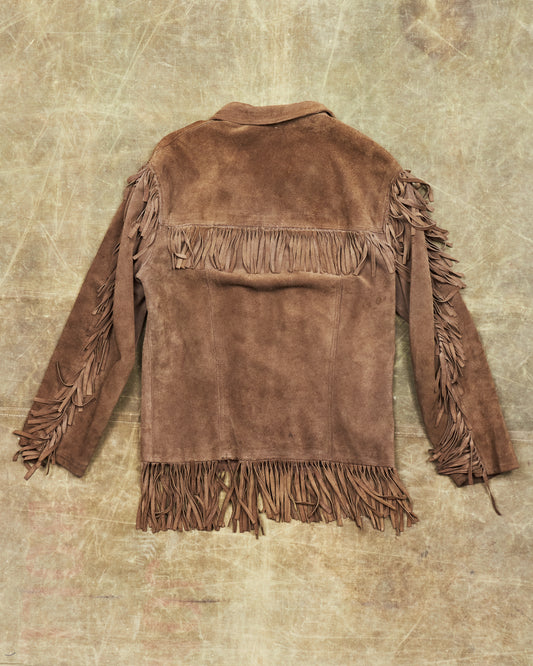 Vintage Jofama AB Suede Fringe Jacket Size EU 48