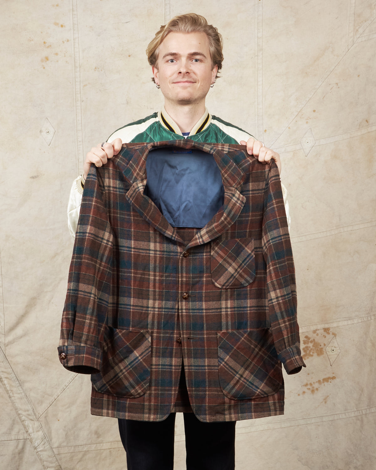 Vintage Pendleton Plaid Blazer Wool Sportcoat