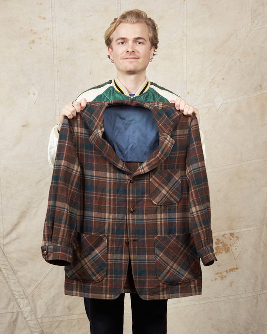 Vintage Pendleton Plaid Blazer Wool Sportcoat