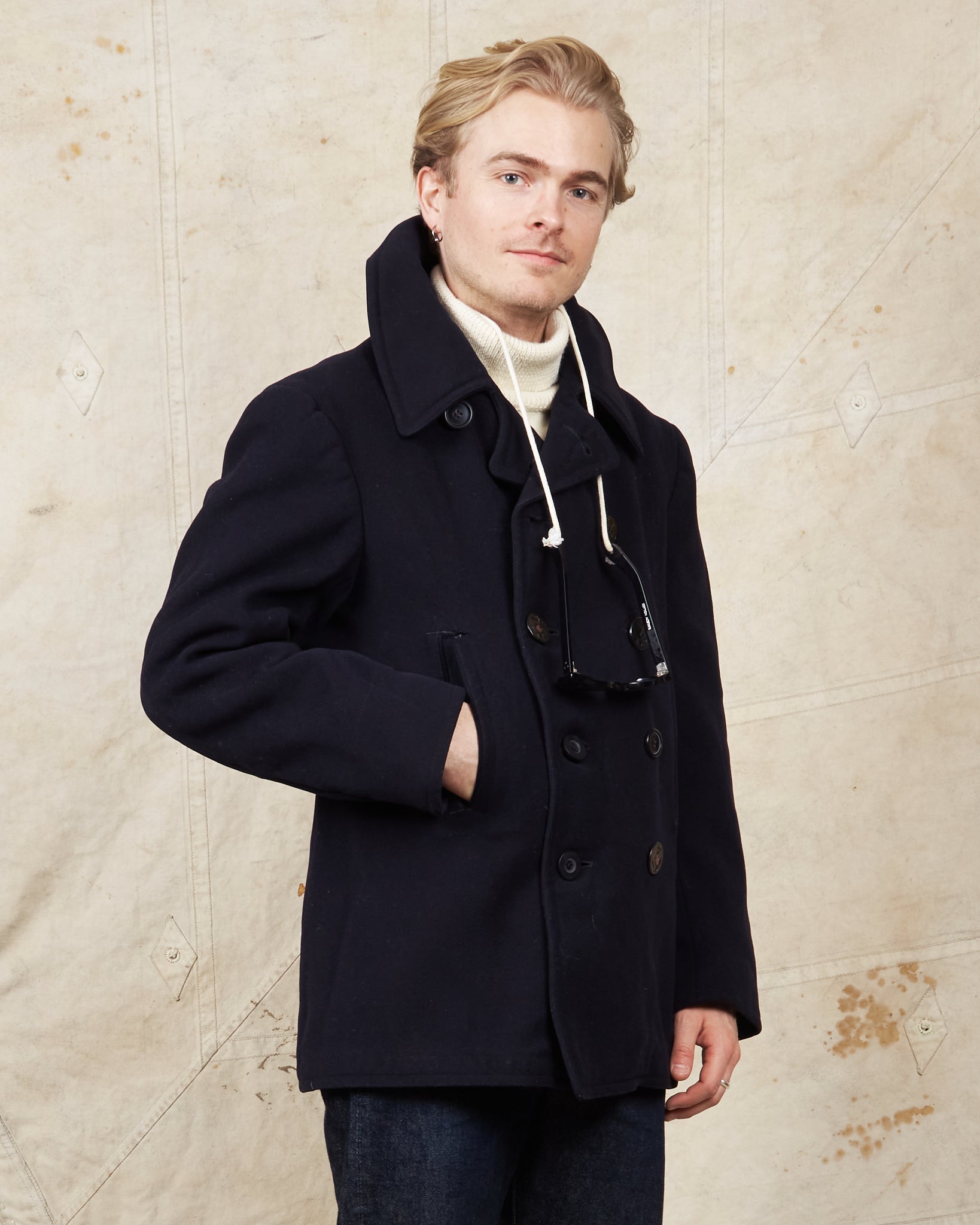 Vintage Original 40/50s WWll USN Wool Pea Coat – Second Sunrise