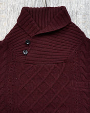 Second Hand Levi's Vintage Clothing Cable Knit Shawl Collar Sweater Size M