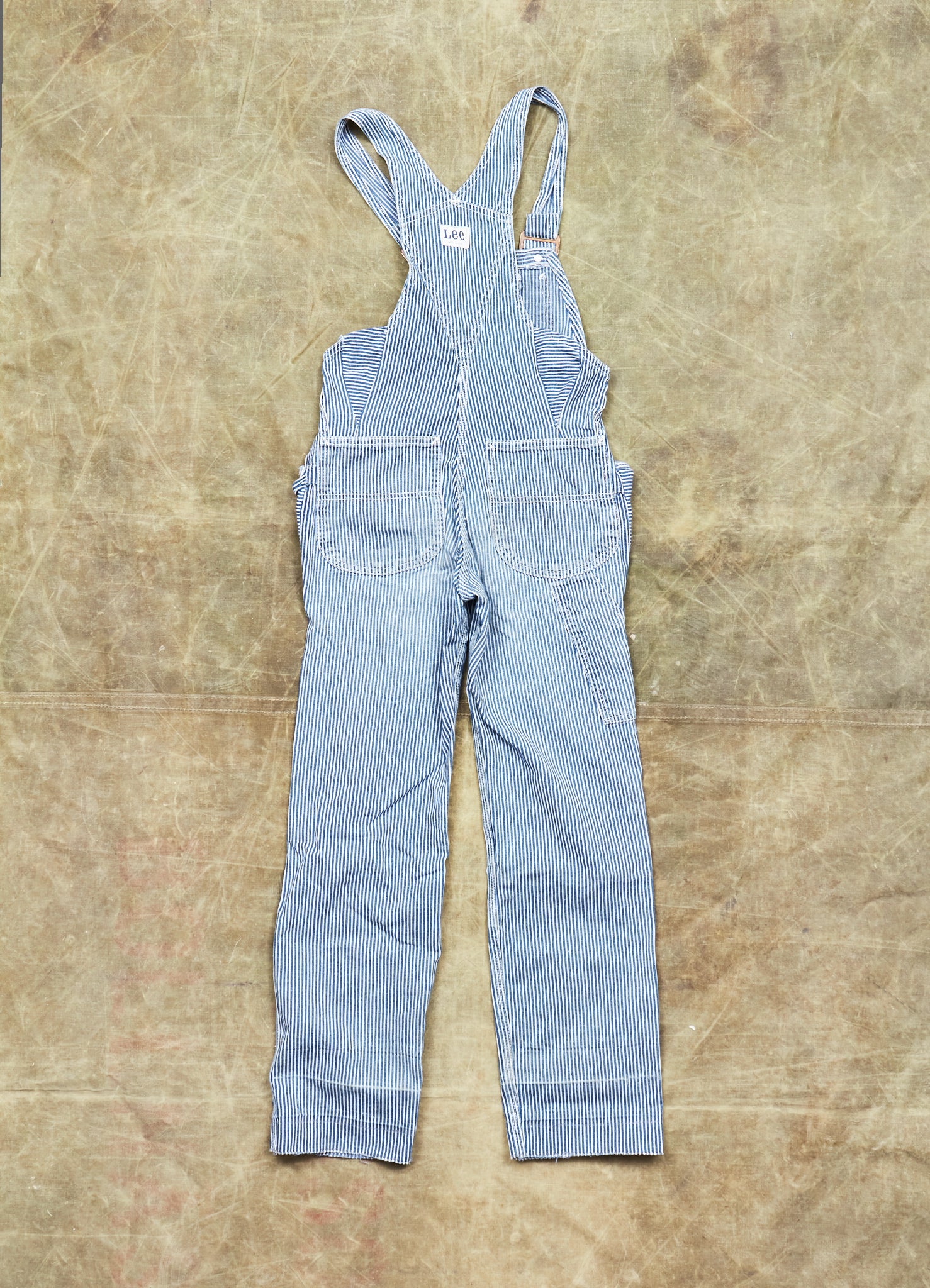 Vintage 70's Lee Hickory Stripe Overall Made In U.S.A Size W26