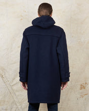 Second Hand Gloverall Duffle Coat Navy Wool Blend Size L