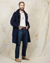 Second Hand Gloverall Duffle Coat Navy Wool Blend Size L