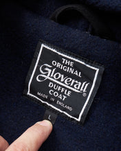 Second Hand Gloverall Duffle Coat Navy Wool Blend Size L