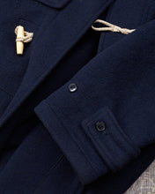 Second Hand Gloverall Duffle Coat Navy Wool Blend Size L