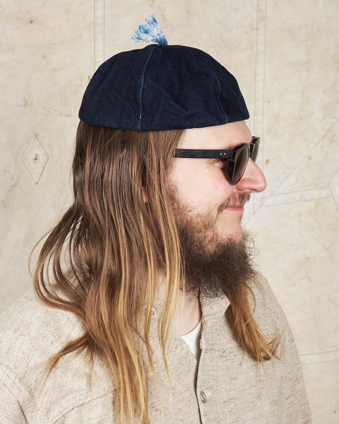 Tender Type 802 Monk Hat 16 oz Selvage Denim Achilles' Heel Indigo Dyed