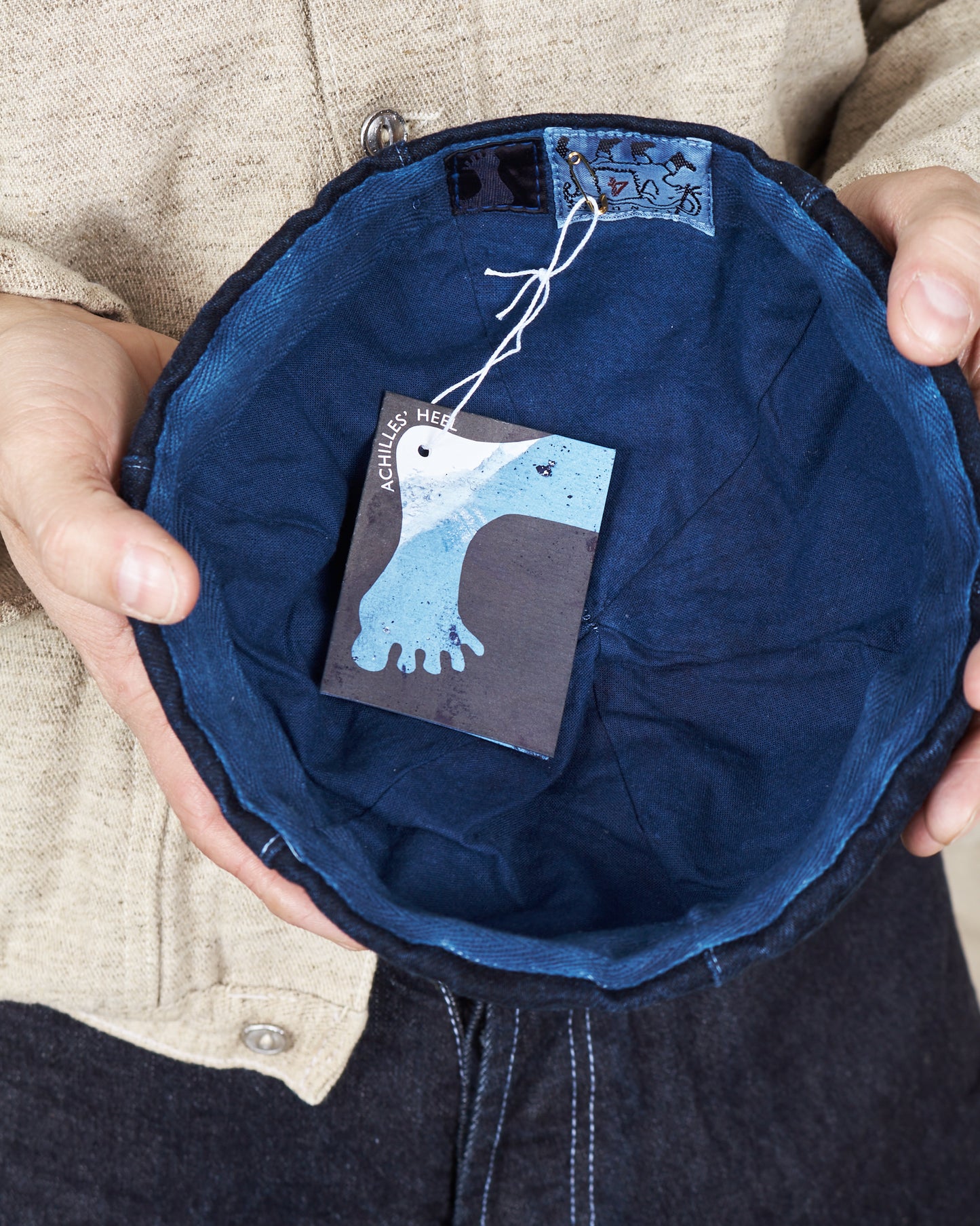 Tender Type 802 Monk Hat 16 oz Selvage Denim Achilles' Heel Indigo Dyed