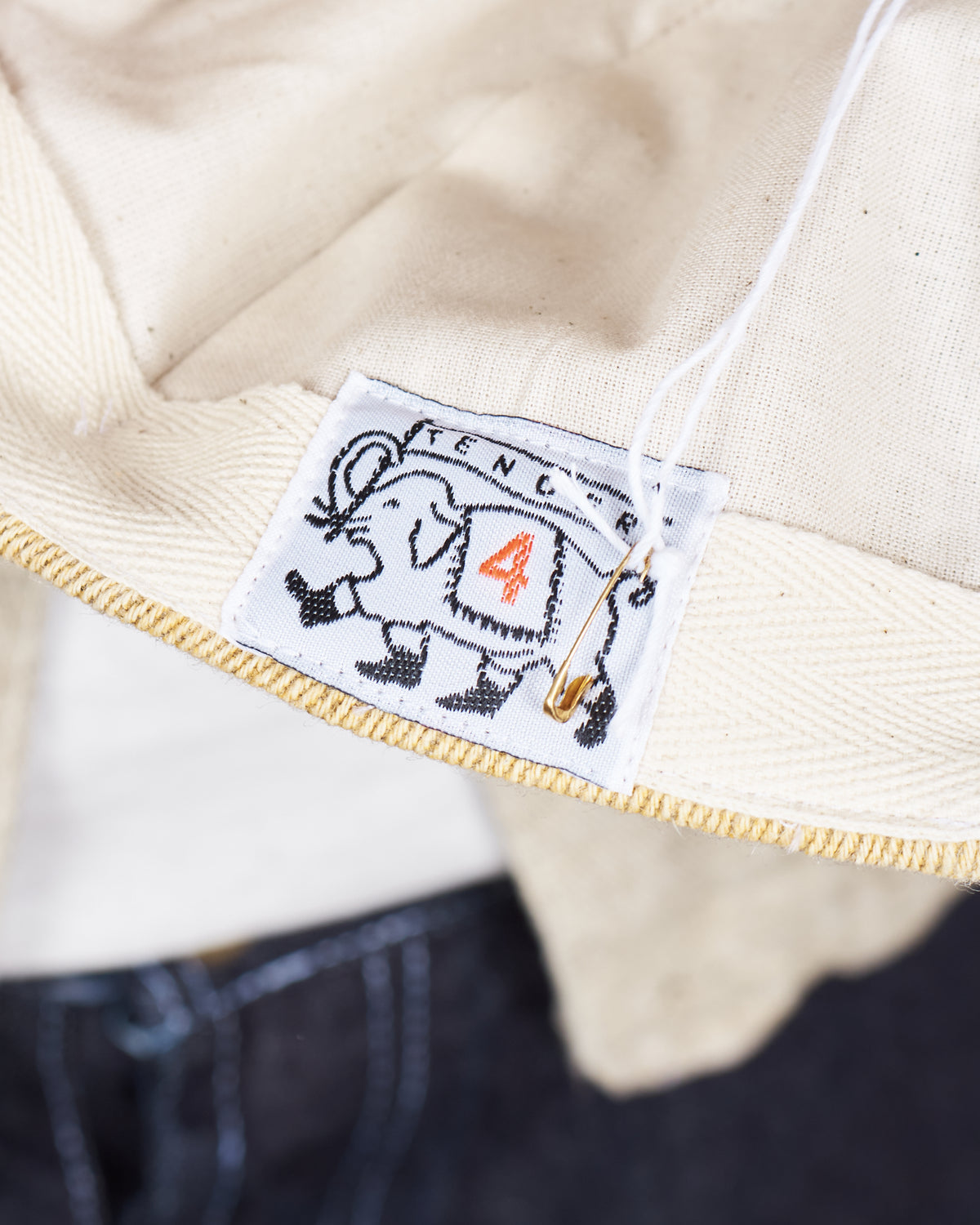 Tender Type 802 Monk Hat Hemp Wool Cotton Bull Denim Iron Rust Dyed