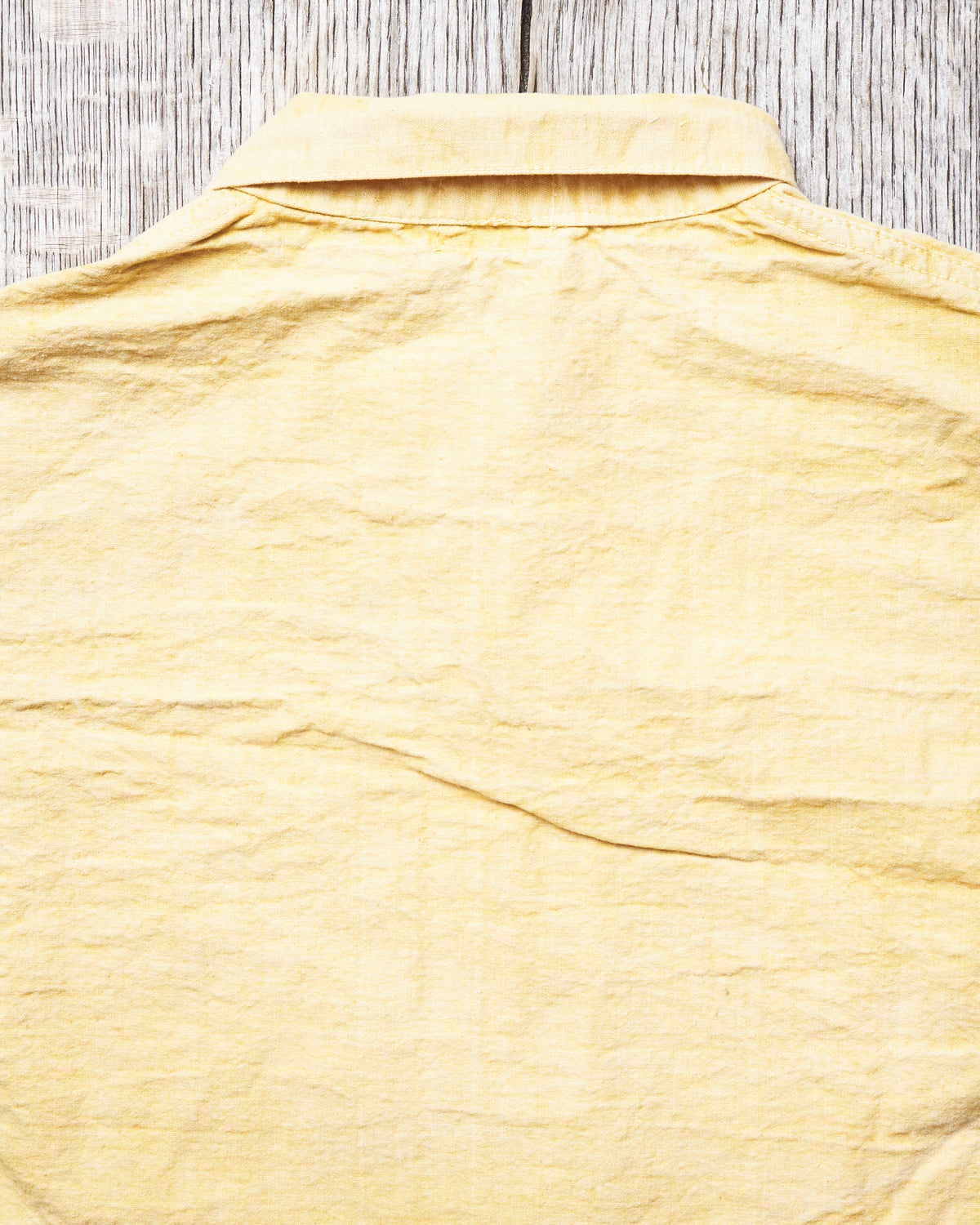 Tender 446 Wide Face Shirt Striped Cotton Canvas Iron Rust Dyed