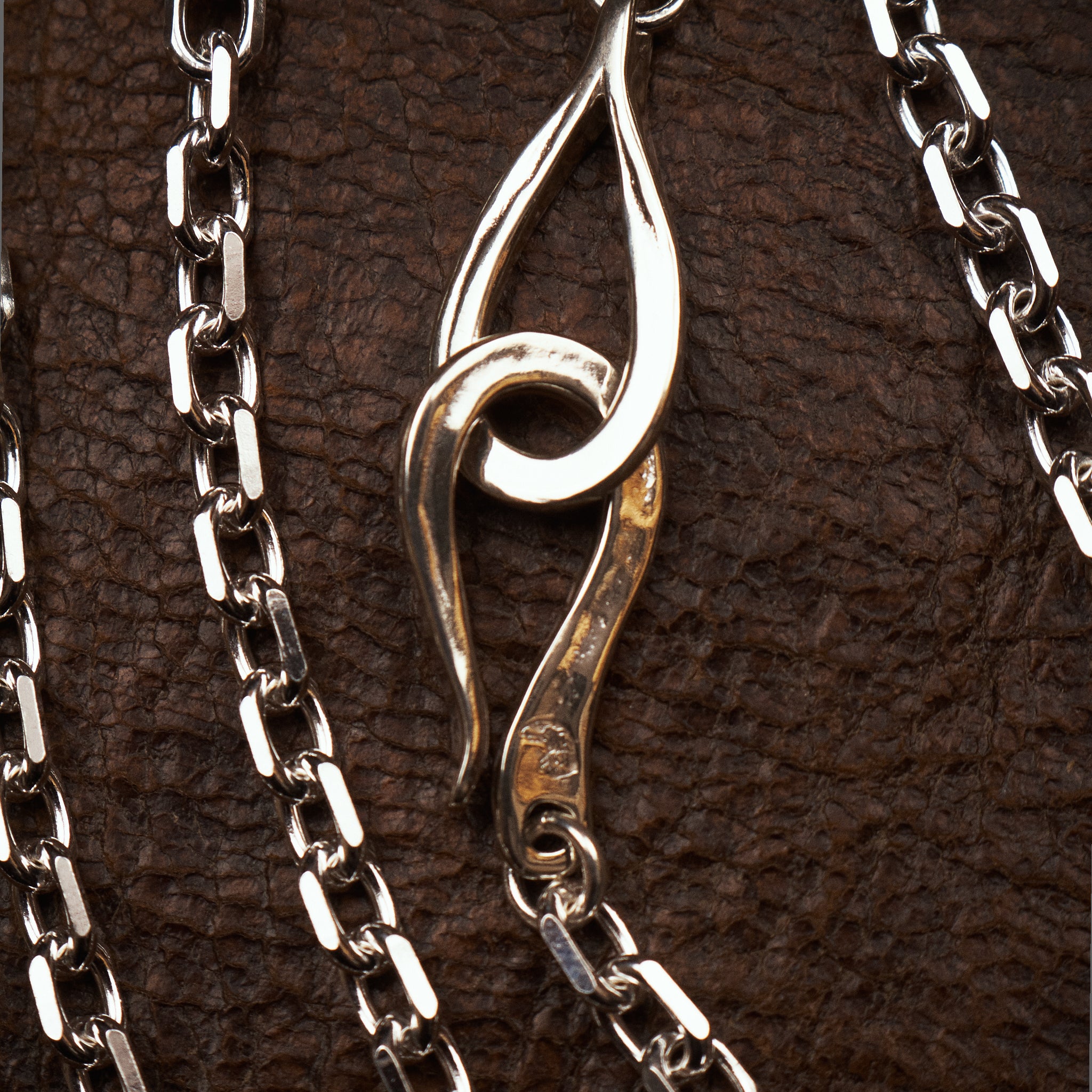 Larry Smith OT-0041-70 Infinity Hook Cable Silver Chain Large 70