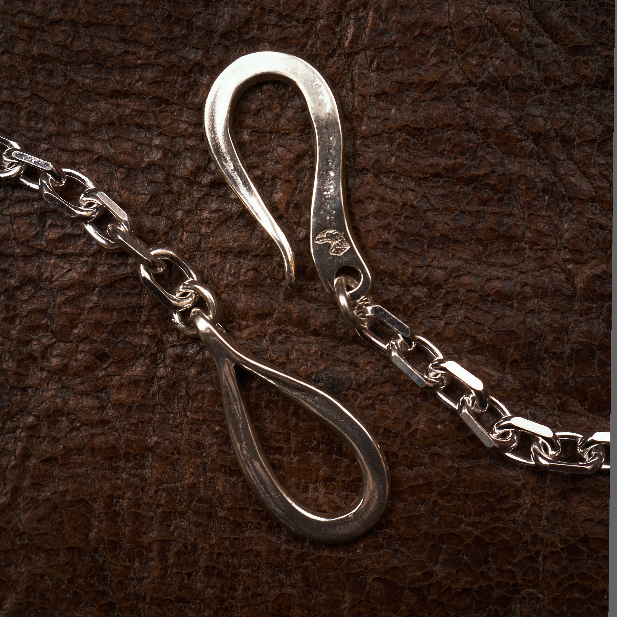 アクセサリー LARRY SMITH INFINITY HOOK CABLE CHAIN XS Larry Smith OT-0041-70 Infinity Hook Cable Silver Chain Large 70