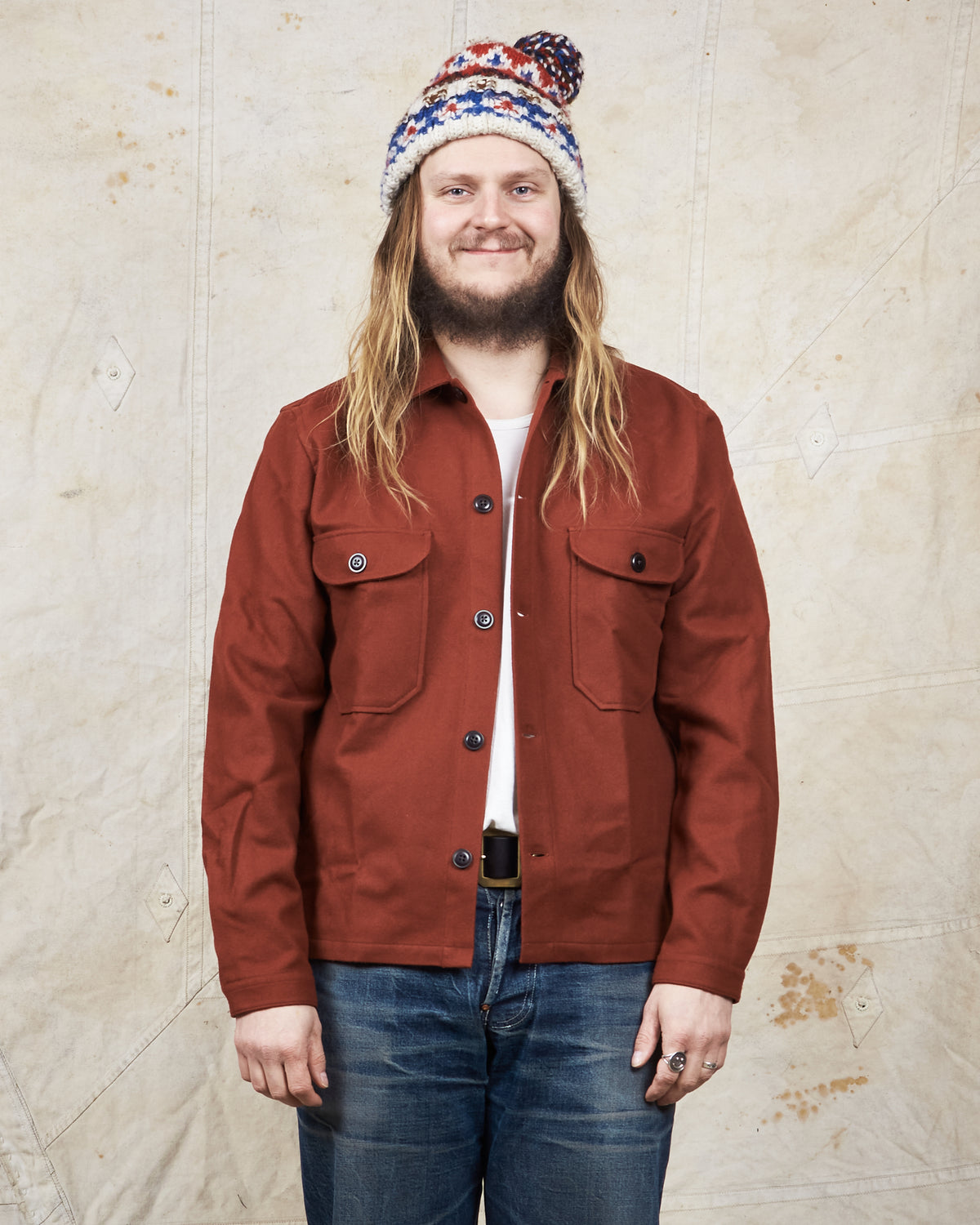 Indigofera Ro Wool Shirt Rust