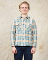 Sugar Cane & Co Fancy Twill Double Weave Flannel Shirt Green