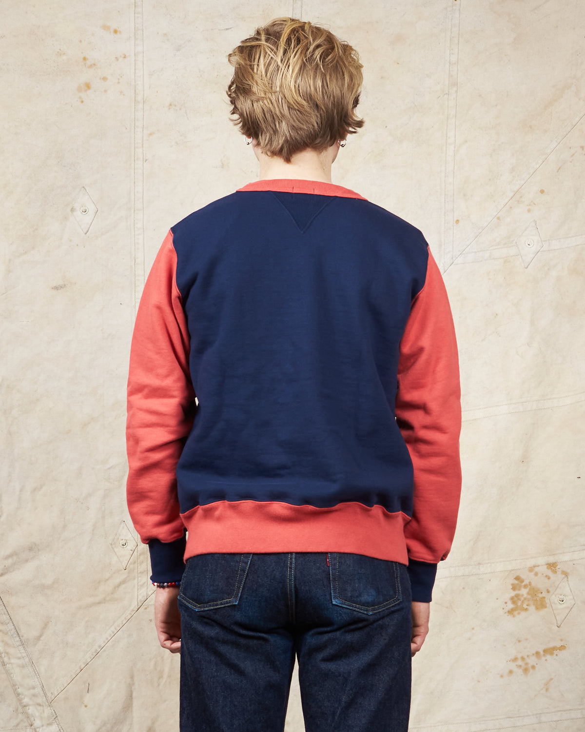 Whitesville Heavy Set-in Two Tone Sweatshirt Navy / Red