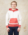 Whitesville Two Tone Attatched Hood Parka Oatmeal / Red