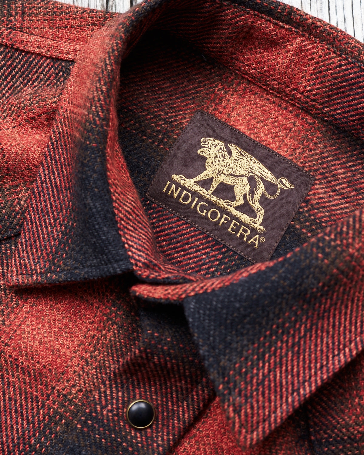 Indigofera Dollard Shirt Black / Red Shadow Plaid