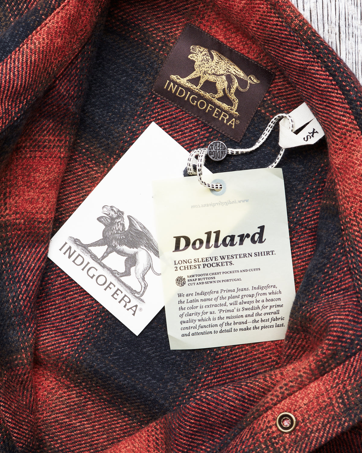 Indigofera Dollard Shirt Black / Red Shadow Plaid