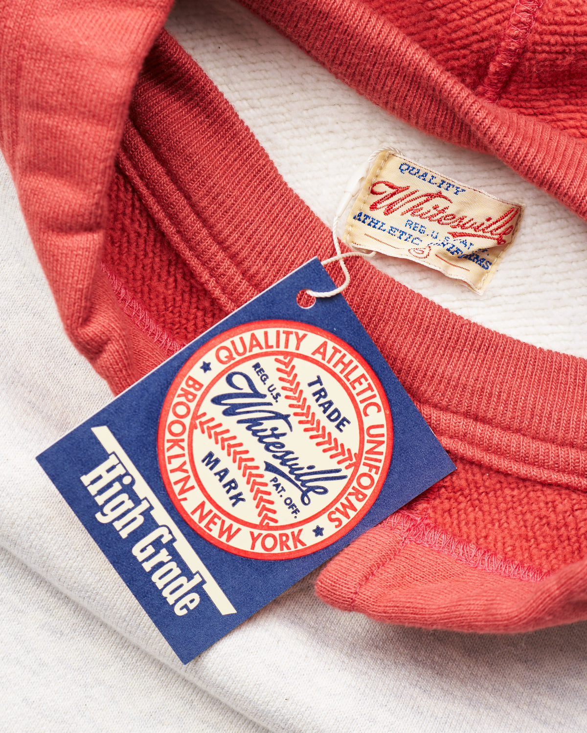 Whitesville Two Tone Attatched Hood Parka Oatmeal / Red